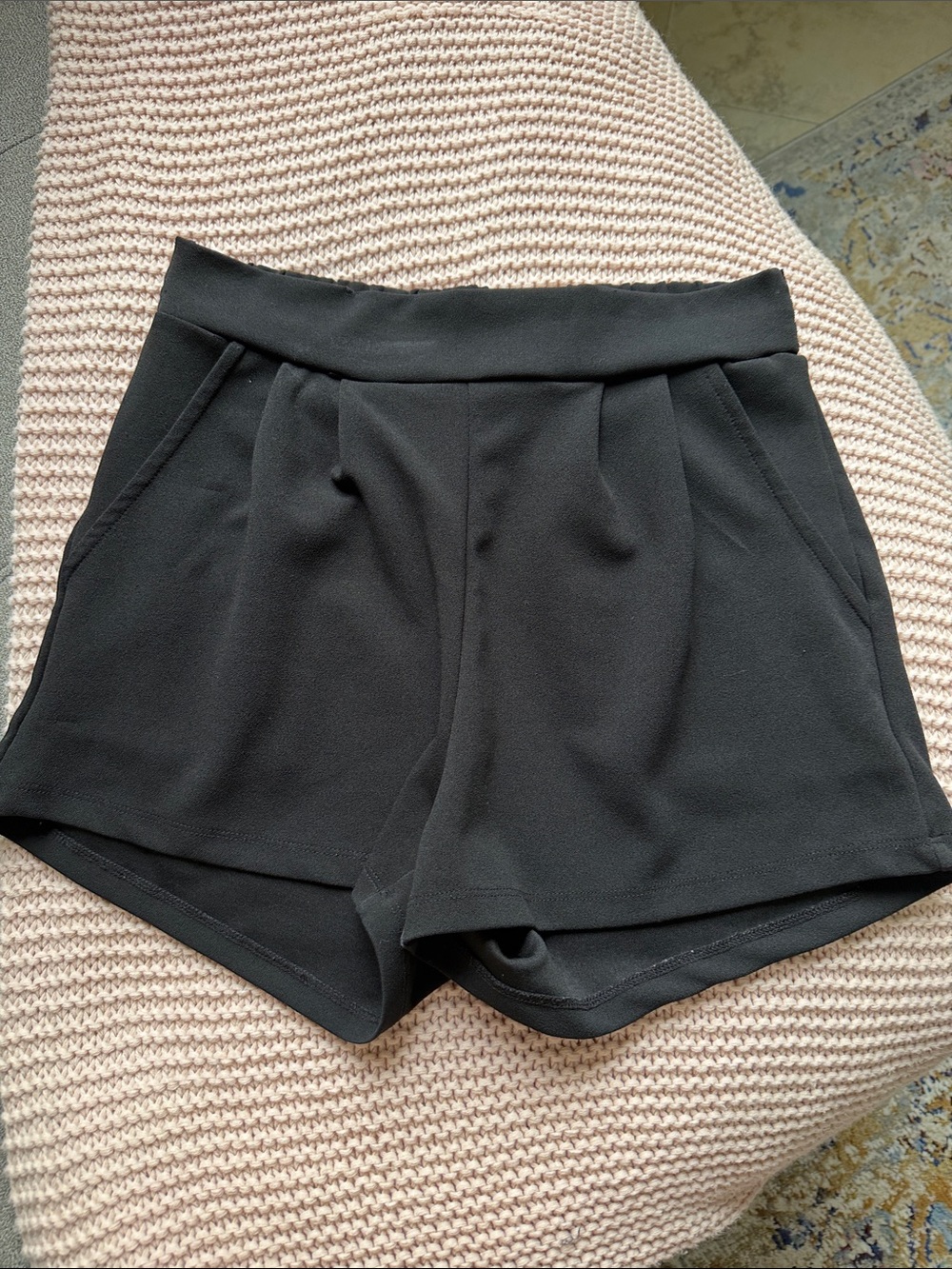 Papaya Black High-Waist Pull-On Dress Shorts